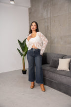 Wide Leg Catarina en Azul Contaminado