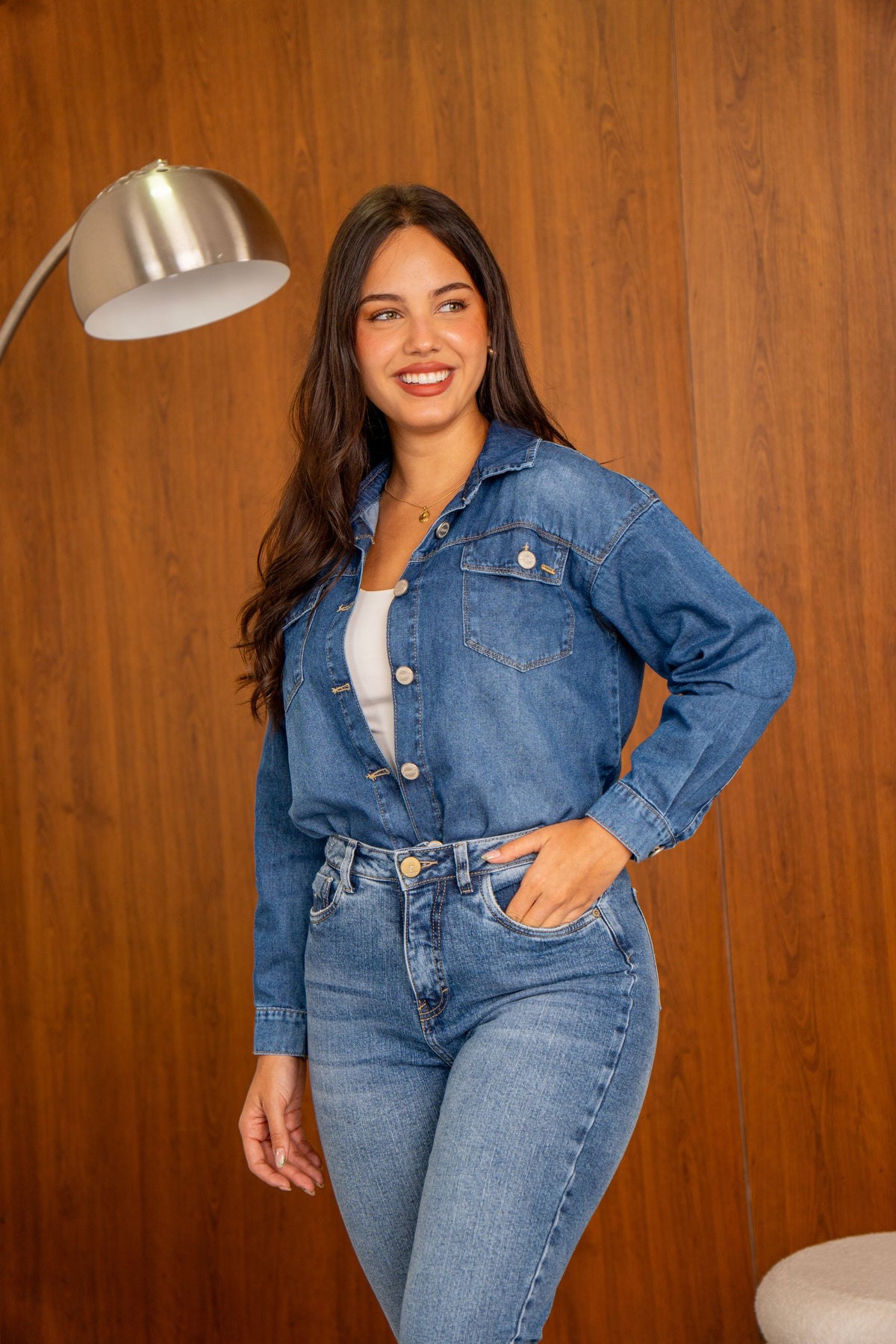 Camisa Corazón Lumi · Celeste Medio Foc